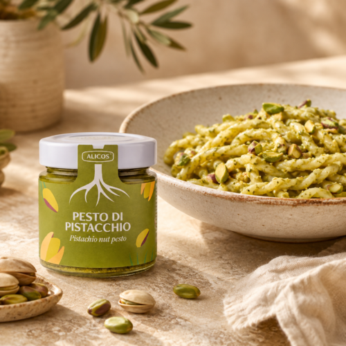 Sicilian pistachio pesto Vegan and gluten free 180g Sicilian pistachio pesto Vegan and gluten free 180g