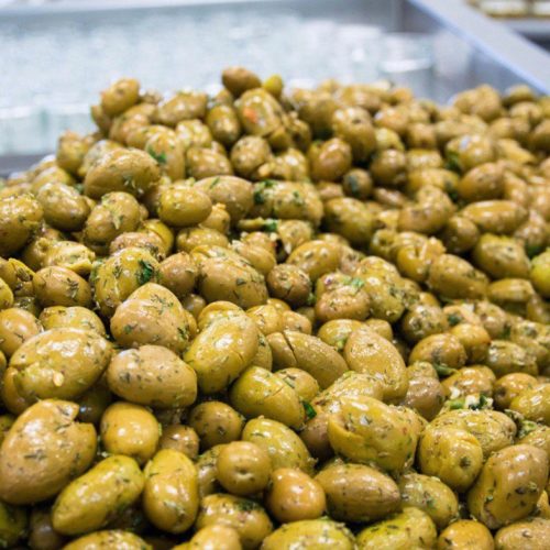 Seasoned olives With Nocellara Etnea olives e1701392045766