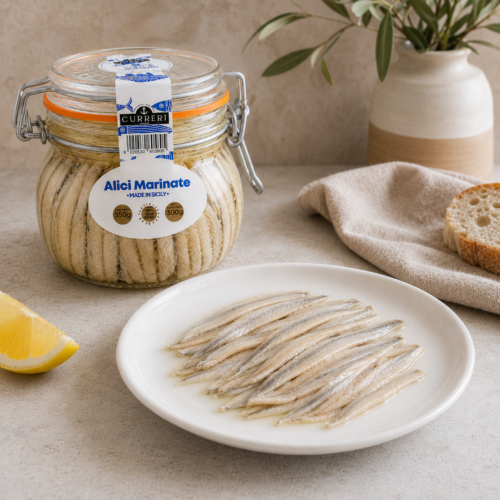 Sciacca marinated anchovies Fresh and distinctive 550g