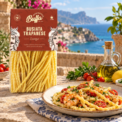 Long Trapanese busiata pasta 100% Sicilian wheat 500g